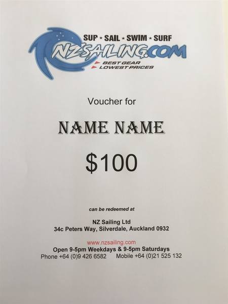 NZ SAILING Voucher - Customise & Choose your own Value